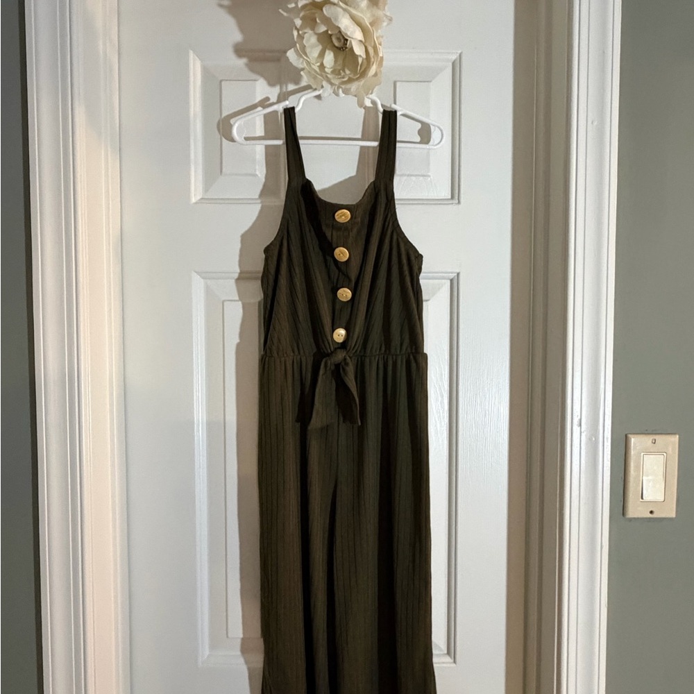 Love Squared Olive Green Ribbed Top